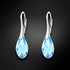 Sudraba auskari "Anšante (Aquamarine)" ar Swarovski™ kristāliem